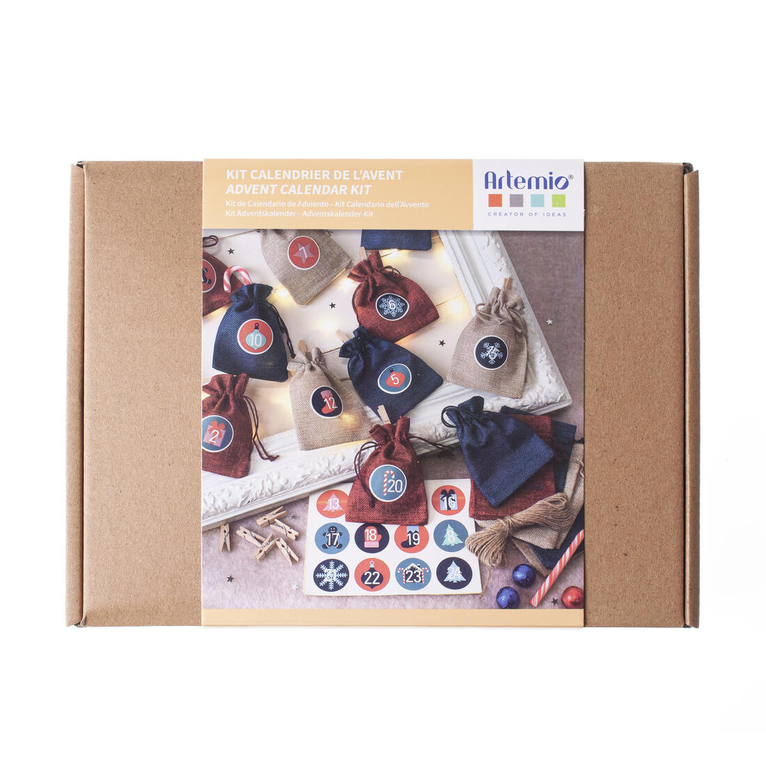 Adventskalender kit - jute zakjes