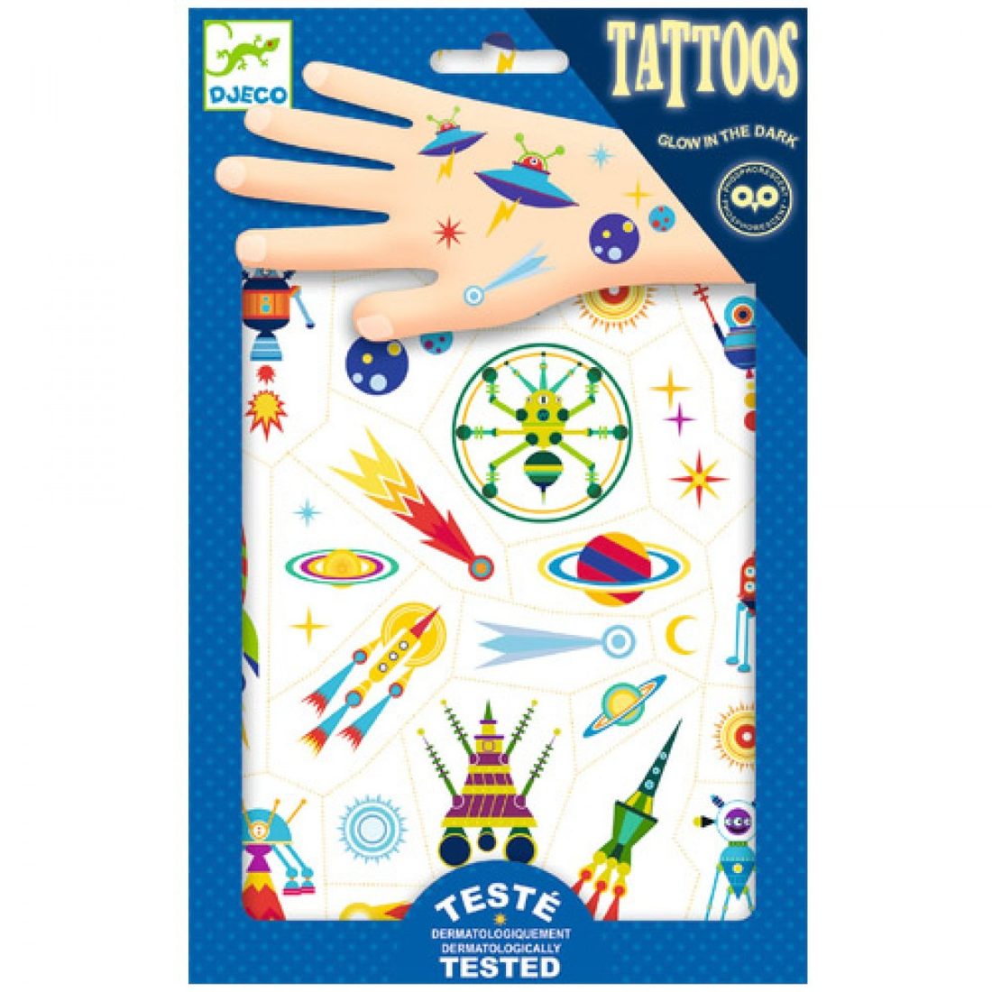 Djeco tattoos Space Oddity +3 jaar Djeco tattoos Space Oddity +3 jaar