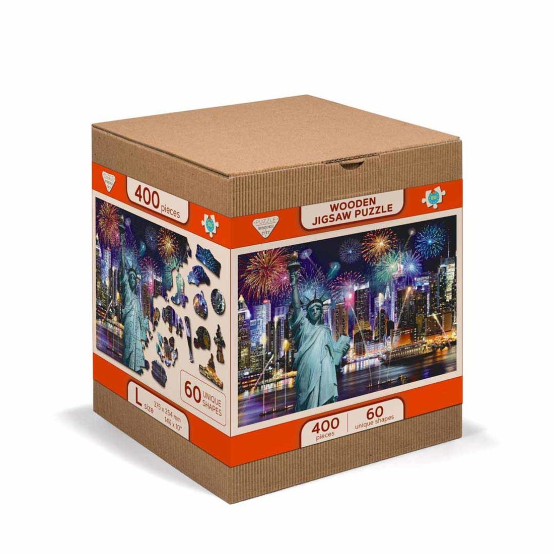 Wooden Puzzles L - New York bij Night 400 stuks