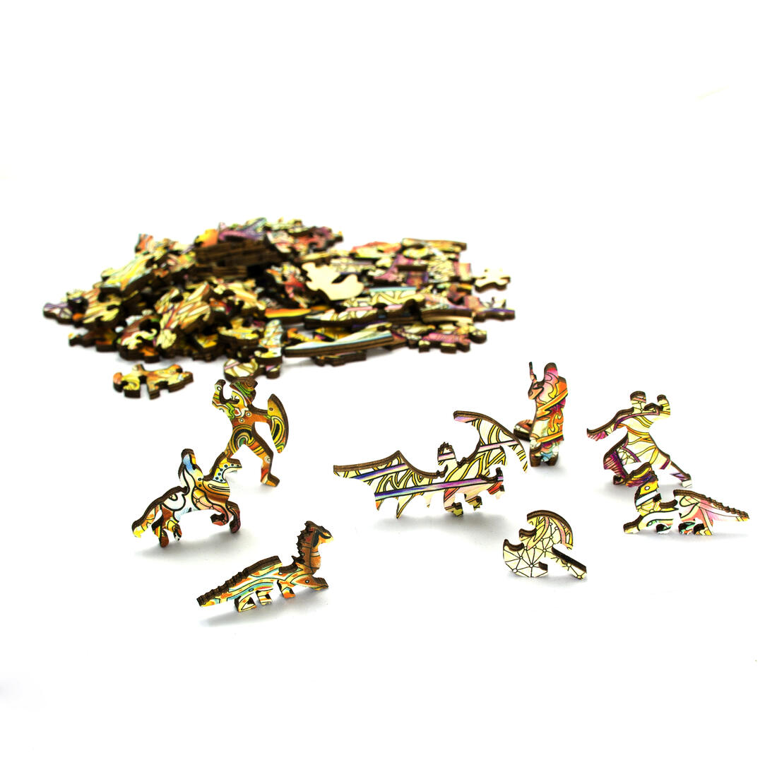 RainboWooden houten puzzel Draak 7+ 104 stuks RainboWooden houten puzzel Draak 7+ 104 stuks