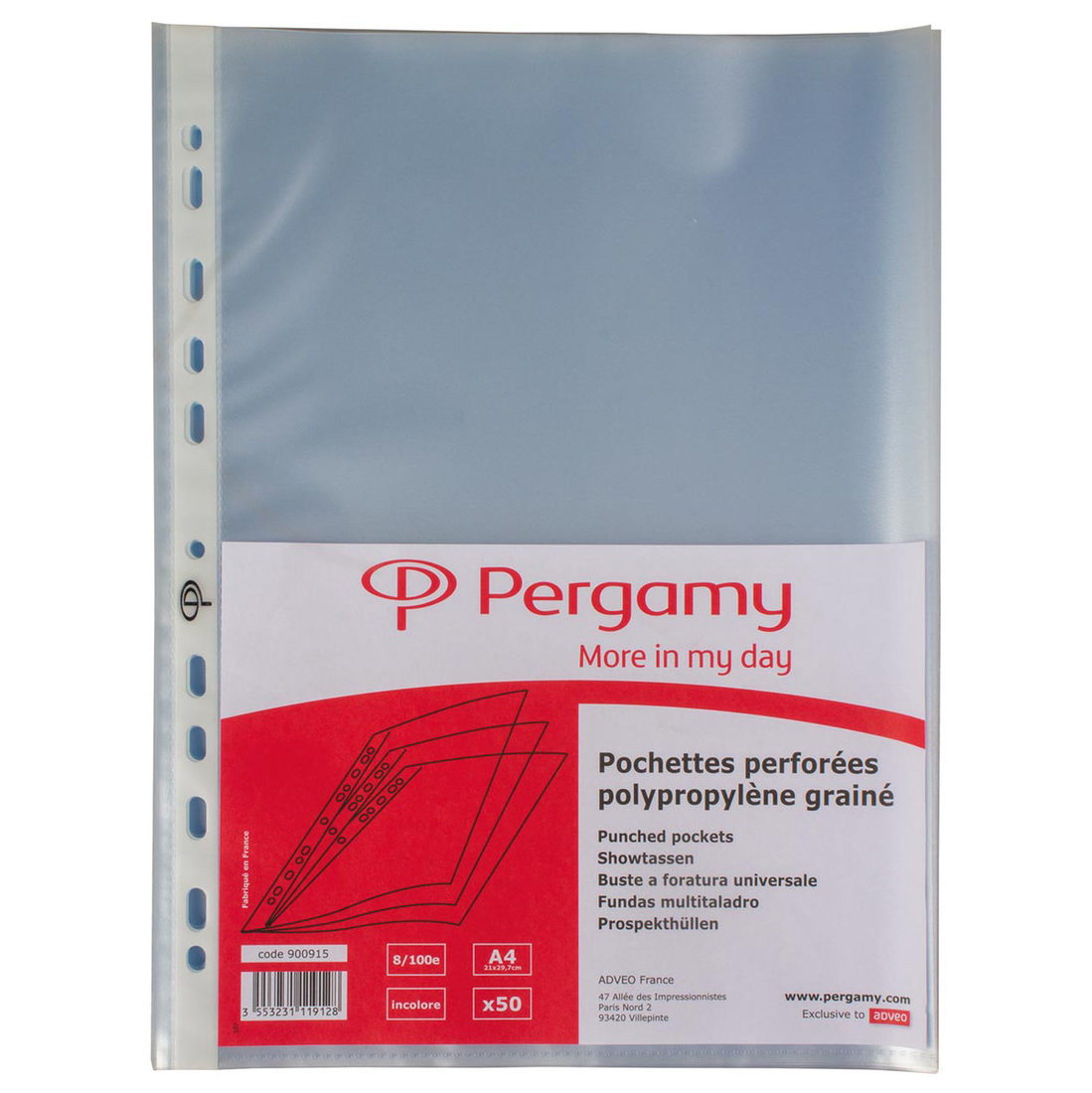 Geperforeerde insteekmapjes A4 50 stuks