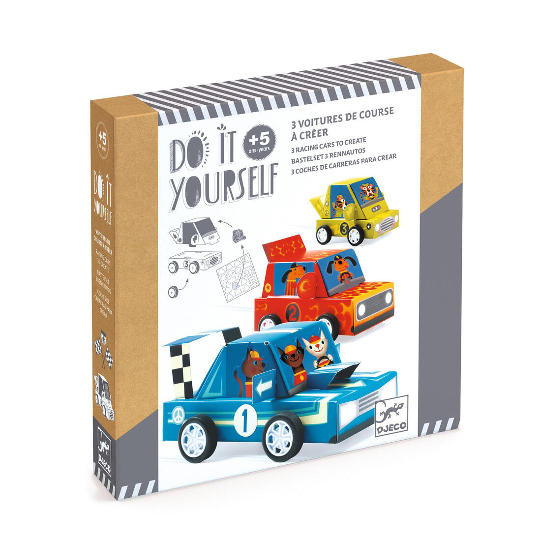 Djeco DIY racewagens grand prix 5+