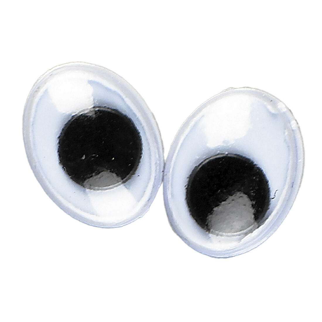 Wiebeloogjes ovaal 12 mm 10 stuks zwart-wit