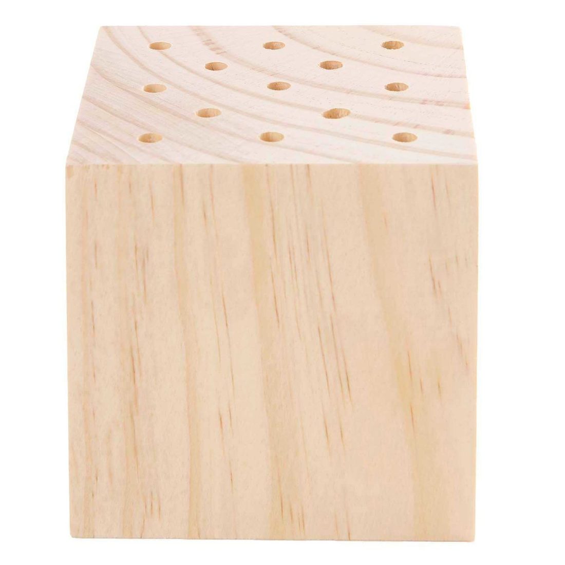 Houten staander voor droogbloemen 8 x 8 x 8 cm