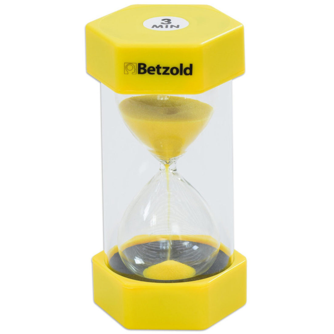 Reuze zandloper 3 minuten geel 30 cm