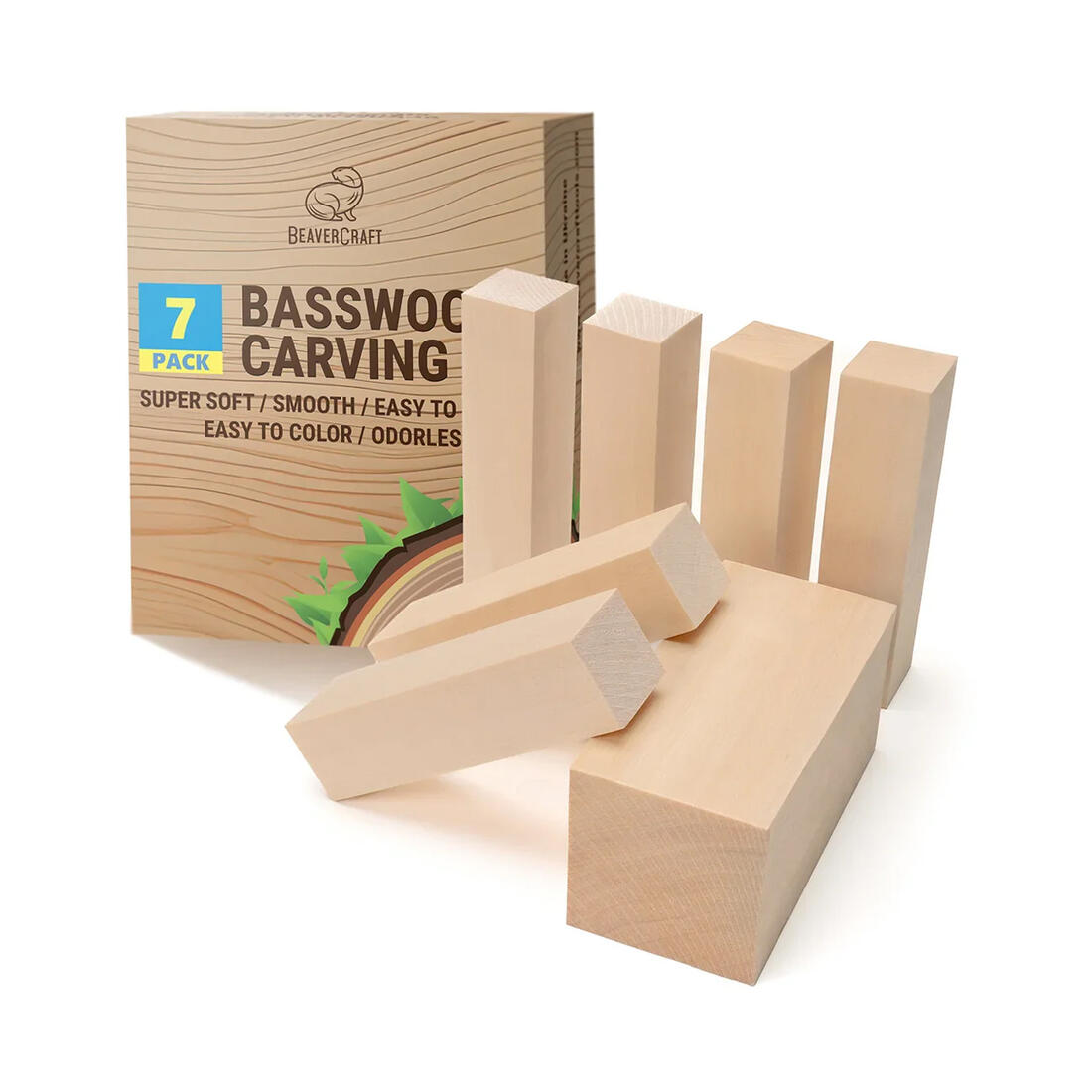 Lindehout voor houtsnijden 6 stuks