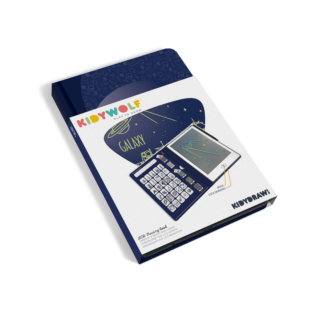Kidydraw-mini Galaxy draagbaar tekentablet ruimtevaart Kidydraw-mini Galaxy draagbaar tekentablet ruimtevaart