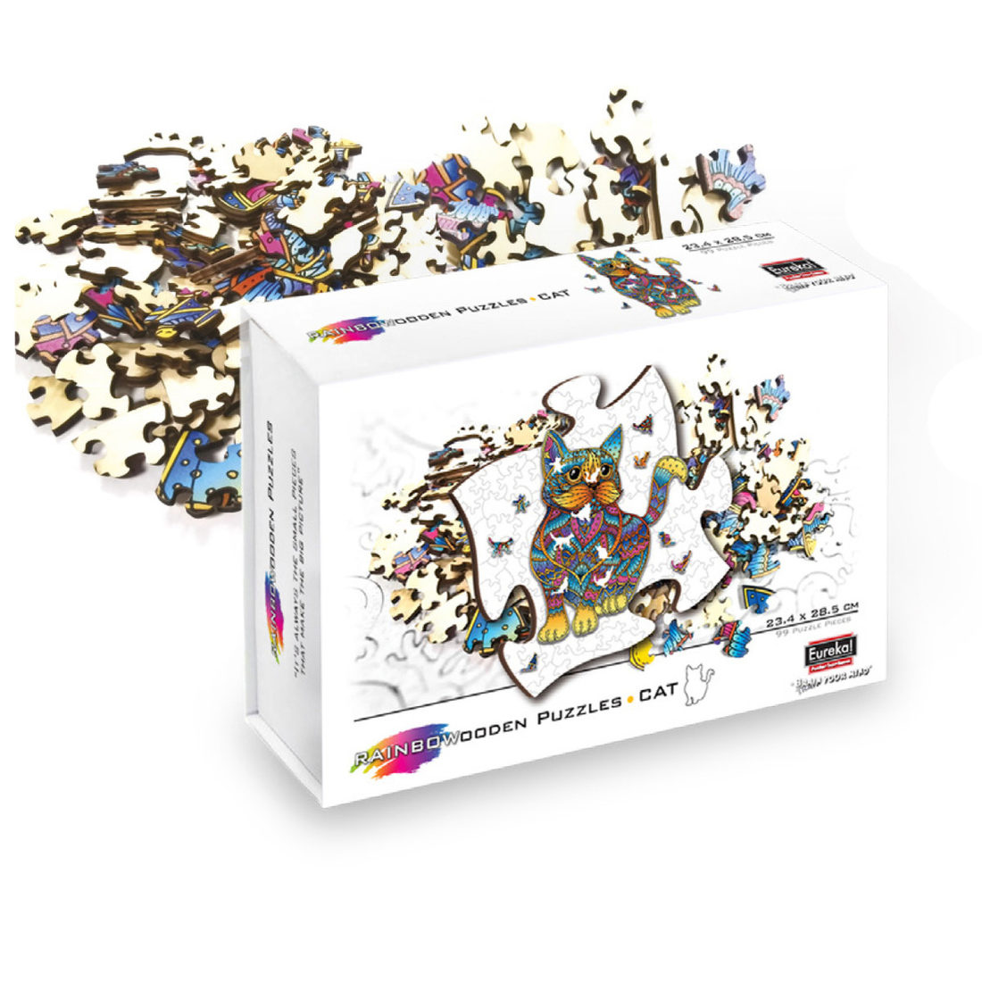 RainboWooden houten puzzel Kat 7+ 99 stuks RainboWooden houten puzzel Kat 7+ 99 stuks