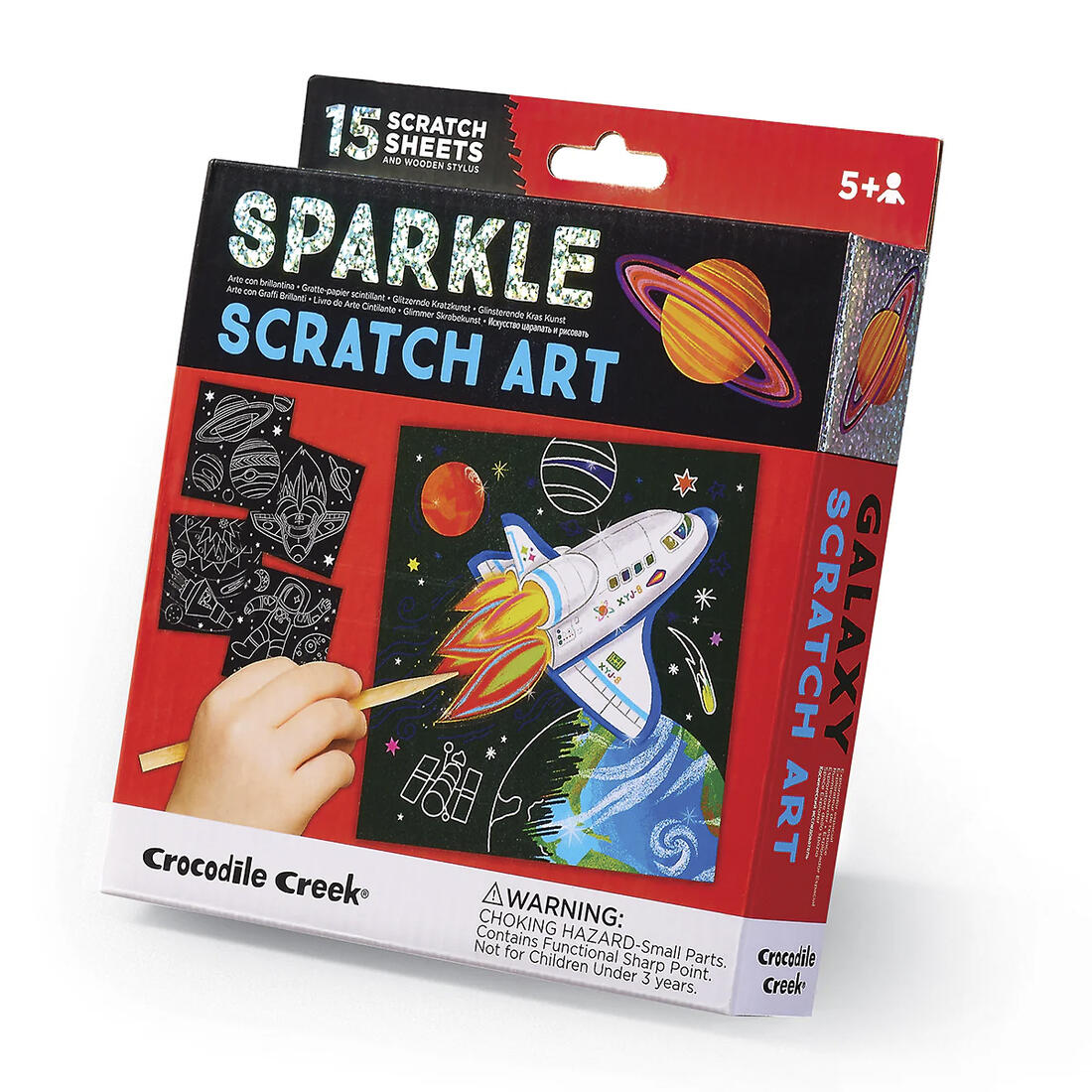 Sparkle Scratch Art - Ruimtevaarder 5+