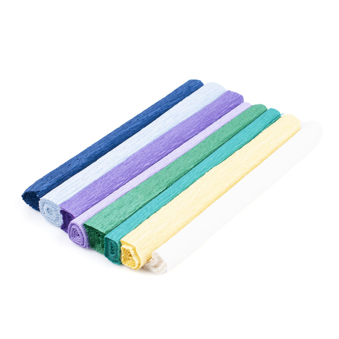 Crêpepapier set 38 gr 8 kleuren blauw/groen