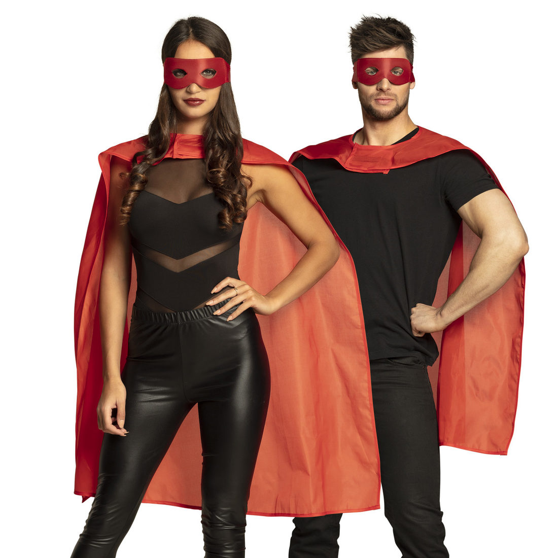 Chiroheld rood (oogmasker + cape)