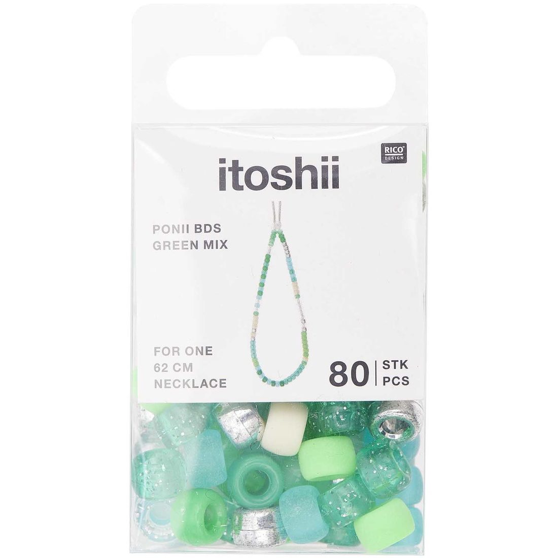 Ponii Beads Kralen 9 x 6 mm 80 stuks mix Ponii Beads Kralen 9 x 6 mm 80 stuks mix
