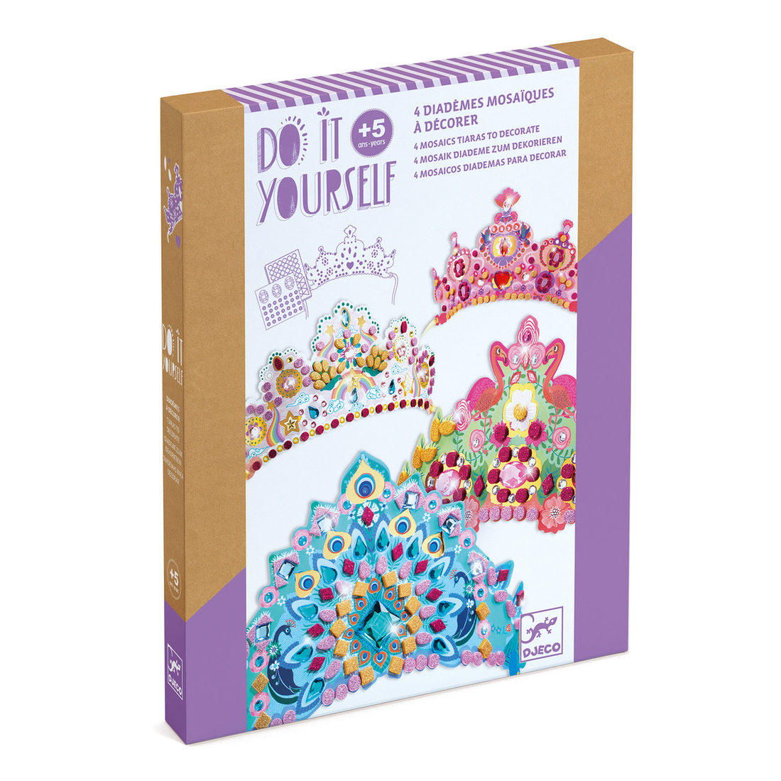 Djeco DIY kroontjes Like a Princess 4 stuks +5 jaar
