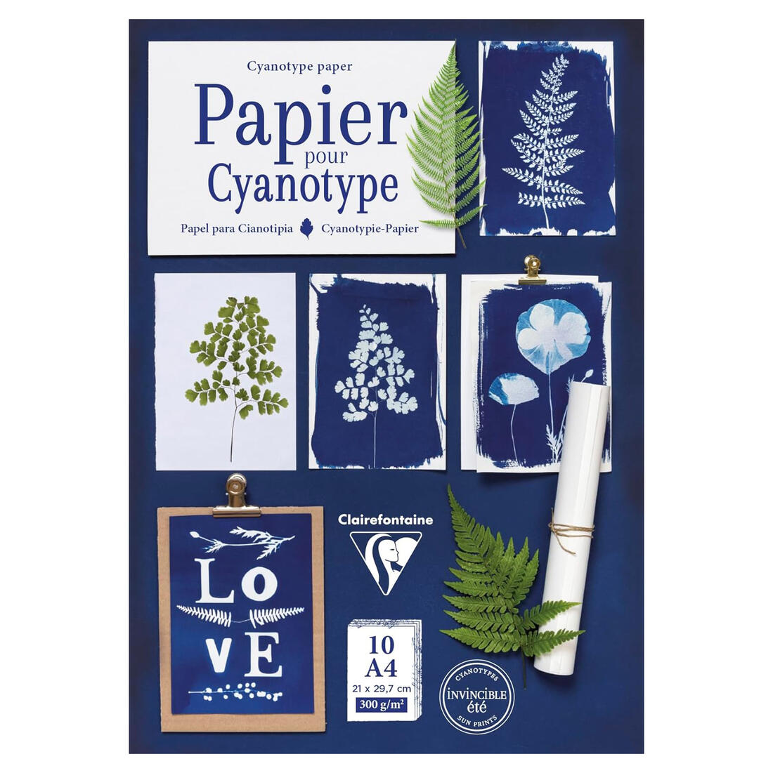 Cyanotype papier 10 vellen A4