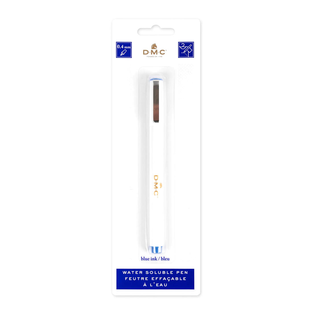 DMC wateroplosbare transfer pen blauw