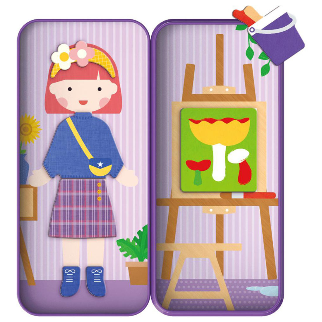 Magnetische reisbox puzzelspel kunstenaar 3+ Magnetische reisbox puzzelspel kunstenaar 3+