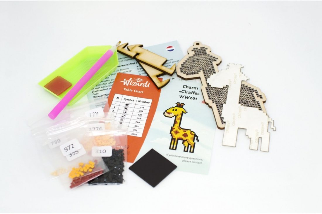 Diamond Painting op hout S flamingo Diamond Painting op hout S flamingo