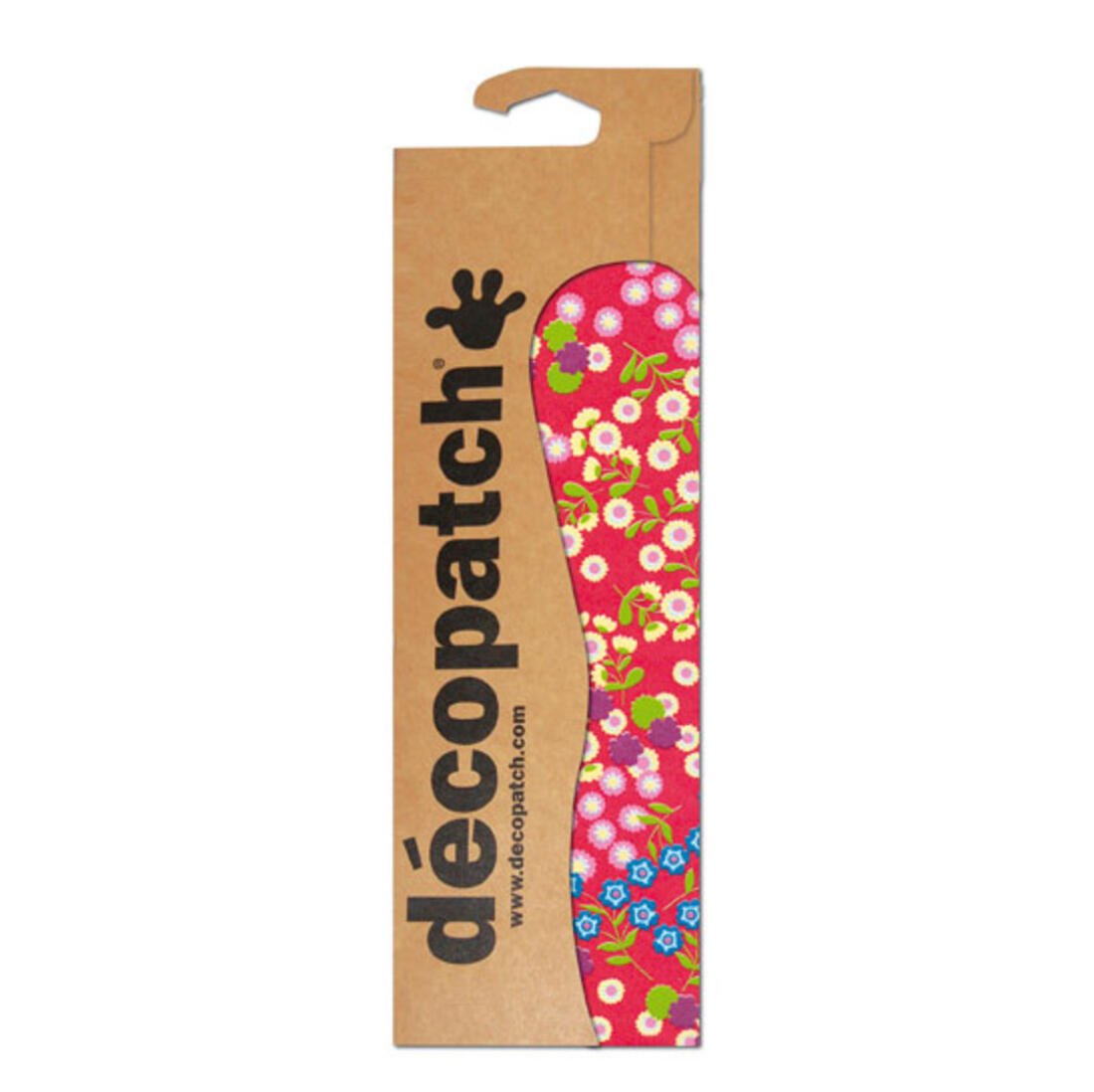 Decopatch papier 30 x 40 cm 3 vel rood bloemetjes