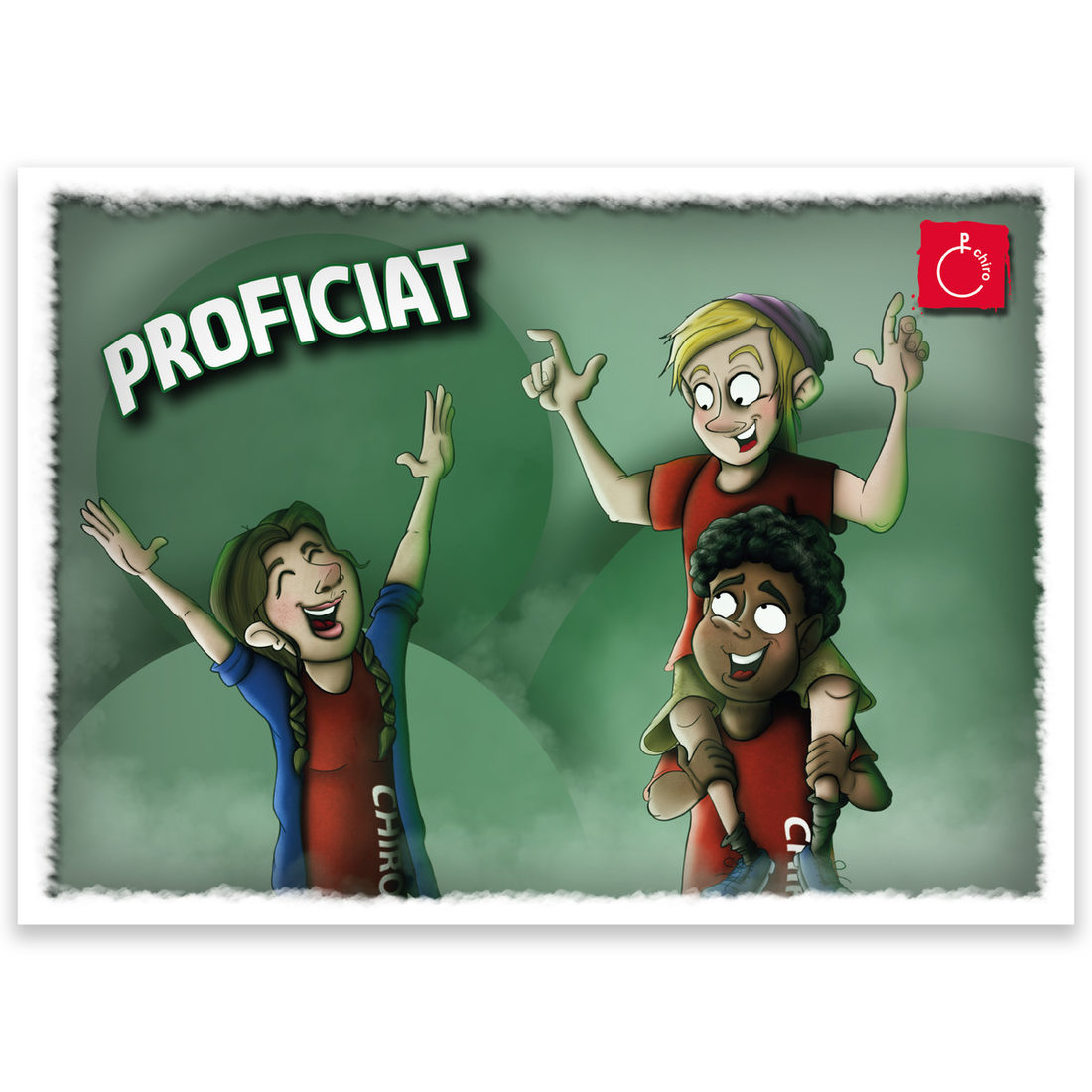 Wenskaart Chiro Proficiat