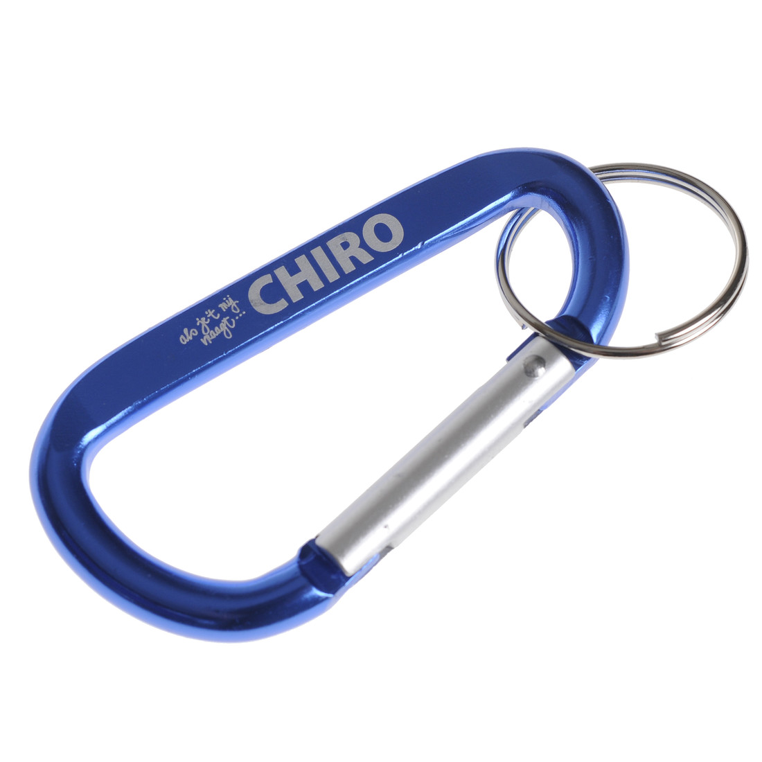 Karabijnhaak Chiro blauw (musketon)