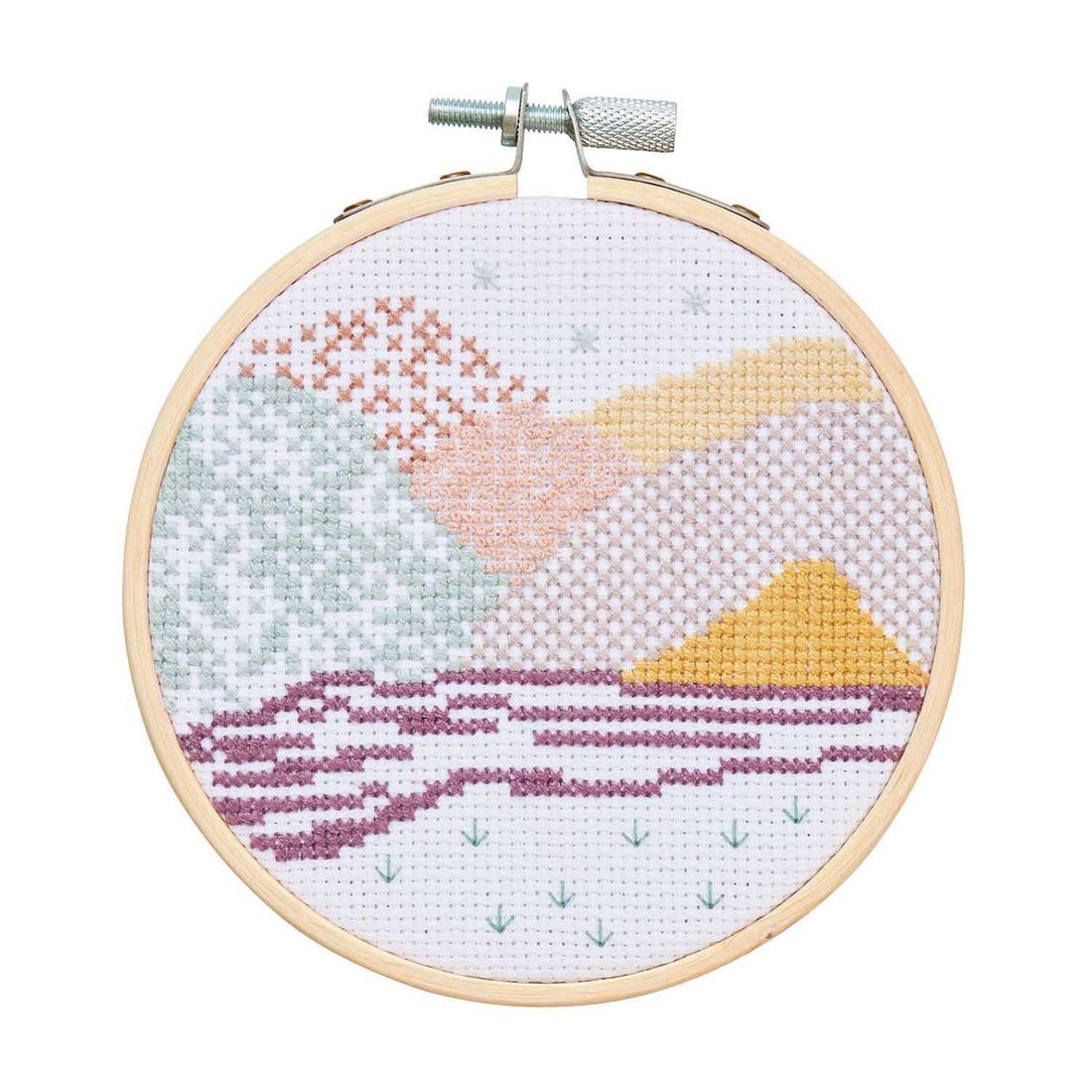 Borduurset kruisjessteek 10 cm landschap Borduurset kruisjessteek 10 cm landschap
