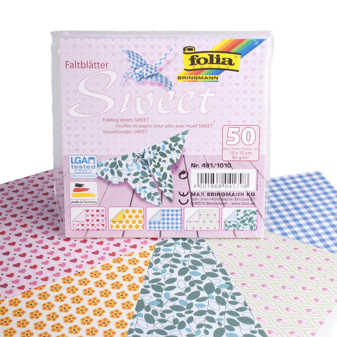 Origamiblaadjes 10 x 10 cm 50 stuks Sweet