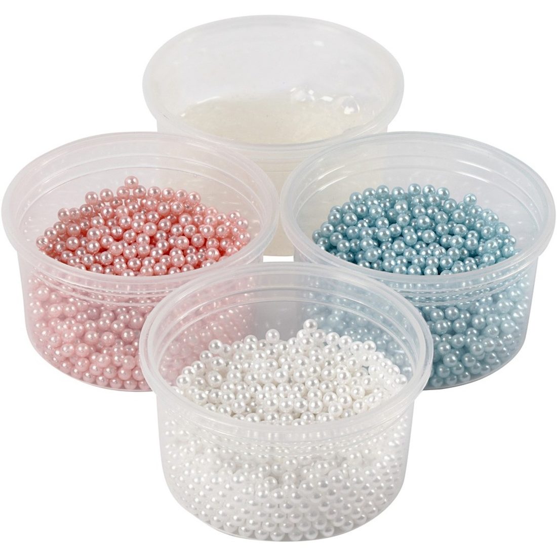 Pearl Clay 3 x 25 g wit, lichtblauw, roze