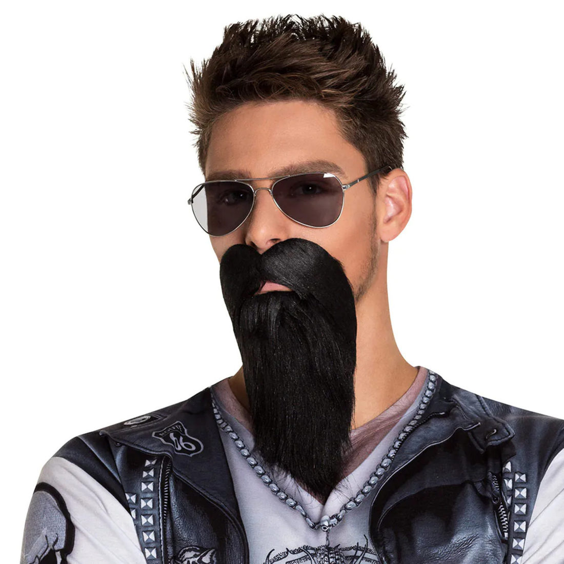 Opkleefbare baard grijs