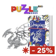 3D puzzel- en kleurboek met kleurpotloden Draken 8+ **