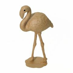 Papier-maché figuur 27 cm flamingo