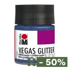 Marabu Vegas glitterpasta 50 ml saffierblauw