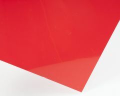Pvc glashelder 194 x 320 x 0,23 mm rood