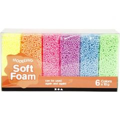 Soft Foam set 6 x 10 g 6 kleuren