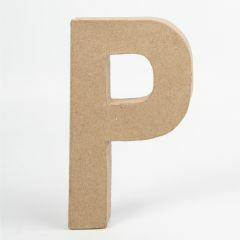 Letter karton, hoogte 20,5 cm, dikte 2,5 cm P