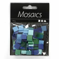 Mini mozaïek kunsthars 10 x 10 mm blauw/groen