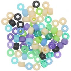 Ponii Beads Kralen 9 x 6 mm 80 stuks aqua mix 