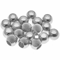 Ponii Beads Kralen metaal 9 x 7 mm 20 stuks zilver