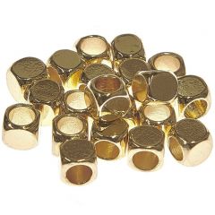 Ponii Beads Kralen metaal 5 x 5 mm 20 stuks goud