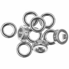 Ponii Beads Kralen metaal 9 x 3,5 mm 10 stuks zilver