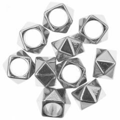 Ponii Beads Kralen metaal 11 x 7 mm 10 stuks zilver