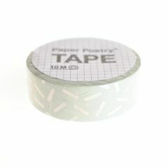 Washi tape 15 mm x 10 m streepjes iriserend/munt