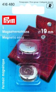 Magneetsluiting 19 mm 1 stuk zilverkleurig