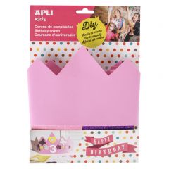 Apli Kids verjaardagskroon roze 3+ 