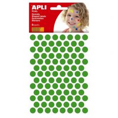 Apli stickers cirkel 10,5 mm 588 stuks groen