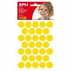 Apli stickers cirkel 20 mm 180 stuks geel