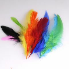 Krea Feathers pluim haan 10 cm 10 stuks assortiment