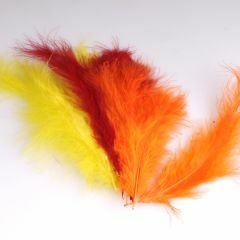 Krea Feathers pluim marabou 10 cm 12 stuks mix geel