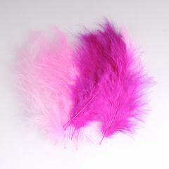 Krea Feathers pluim marabou 10 cm 12 stuks mix roze