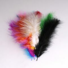 Krea Feathers pluim marabou 10 cm 12 stuks mix multi