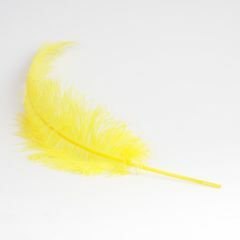 Krea Feathers pluim struisvogel 60 cm geel